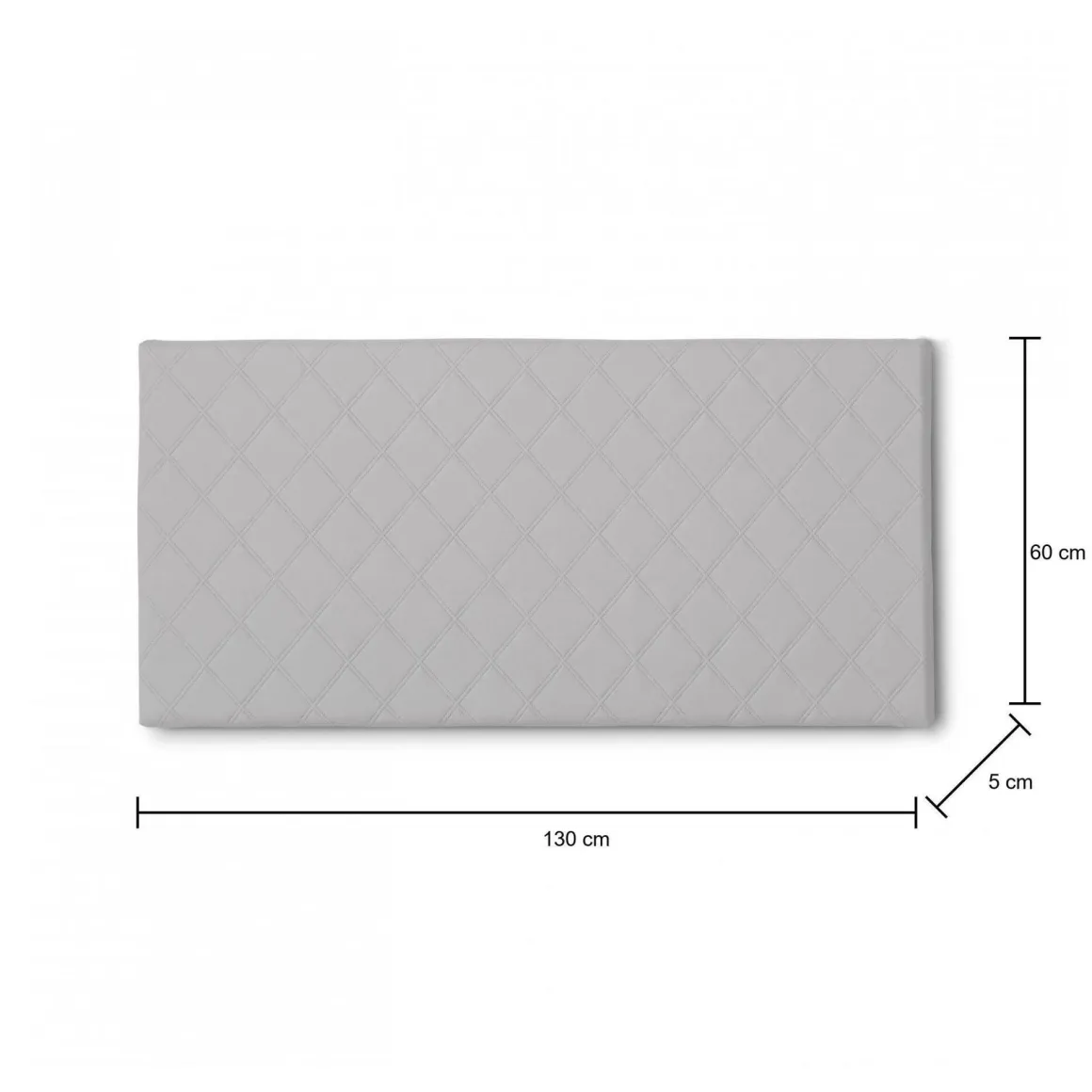 Testiera letto Acca, Cm 130x60, Bianco