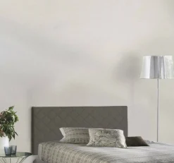 Letti Piazza E Mezza|Letti Piazza E Mezza > Dmora Testiera letto Acca, Cm 130x60, Tortora Grigio