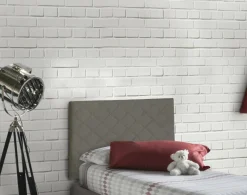 Letti Singoli|Camera Da Letto > Dmora Testiera letto Arak, Cm 90x60, Tortora Grigio