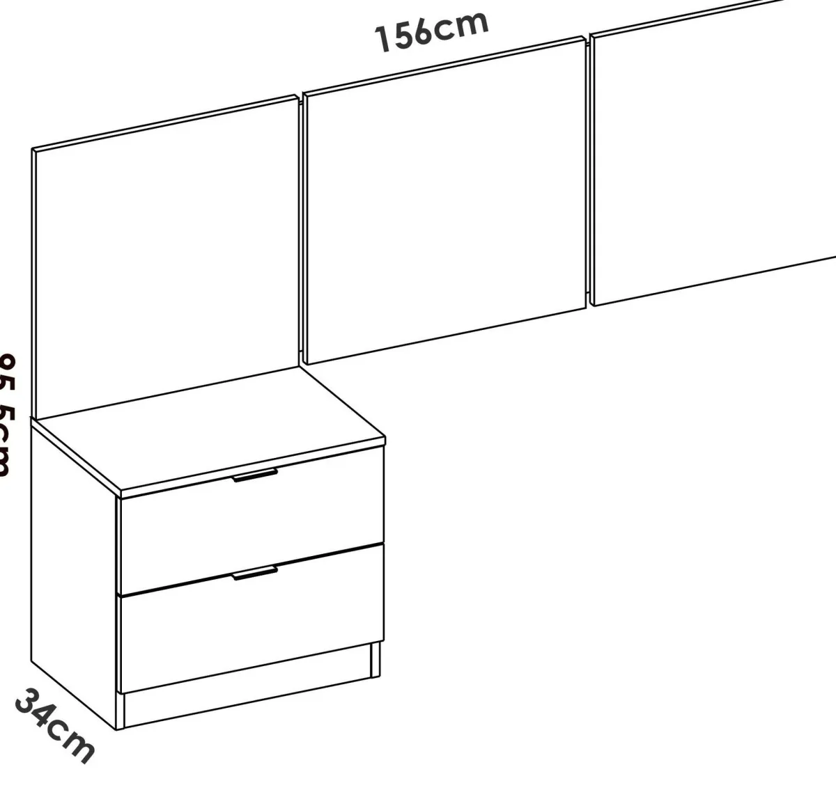 Testiere > Dmora Testiera Letto Matrimoniale 157x34.2 cm, - Chanhom Bianco