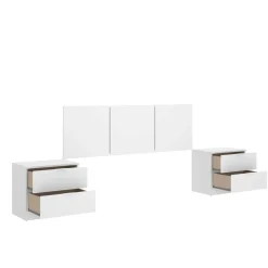 Testiera Letto Bianco Matrimoniale 256.8x34.2 cm, - Oliwa