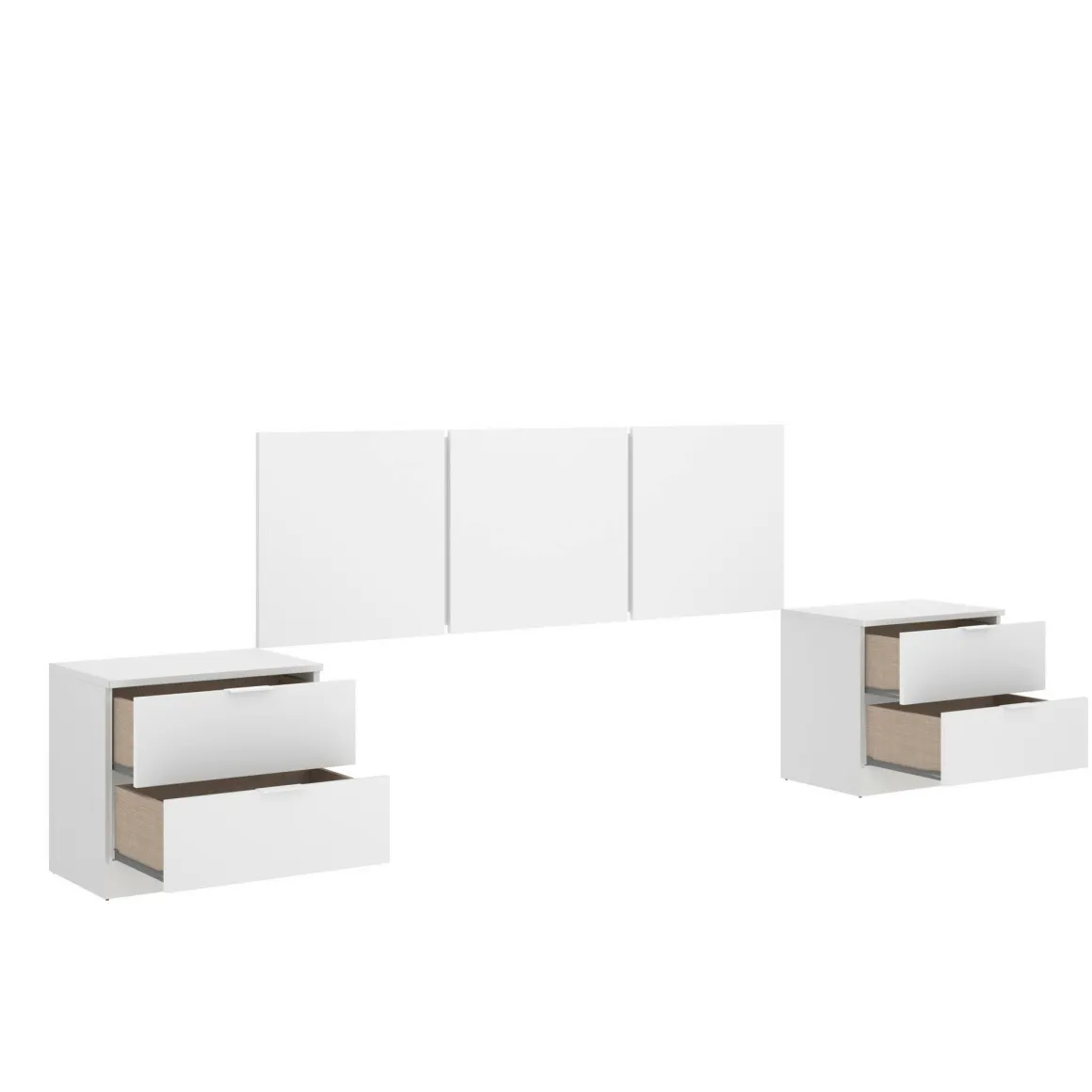 Testiera Letto Bianco Matrimoniale 256.8x34.2 cm, - Oliwa