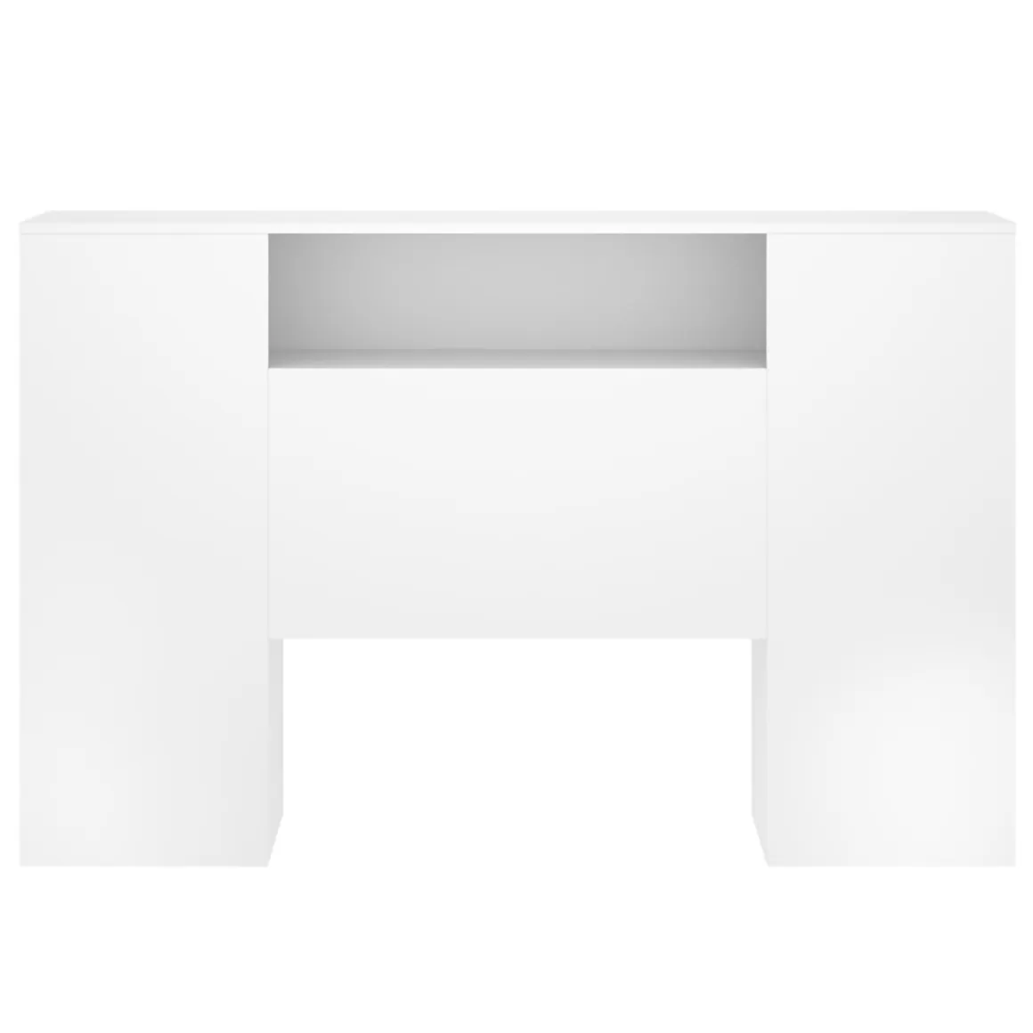 Testiera Letto Bianco Vani Libreria Piazza e Mezza, Matrimoniale 23x157 cm - Bonner