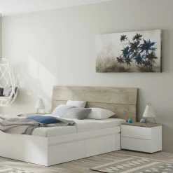 Testiera Letto Marrone Marrone Rovere Matrimoniale Colore Struttura Marrone 176x6 cm, Sfumatura Colore Struttura Rovere - Assago