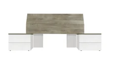 Testiera Letto Marrone Marrone Rovere Matrimoniale Colore Struttura Marrone 176x6 cm, Sfumatura Colore Struttura Rovere - Assago