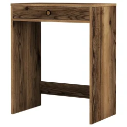 Toelette Trucco > Dmora Toeletta Specchio Incluso un Cassetto 70x85x40h cm, Materiale Piano in Legno Nobilitato - Carde Marrone Noce