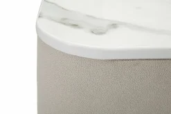 Toelette Trucco > Dmora Toeletta moderna porta trucchi 120x40x75h cm crema e oro - Apoteosi Oro, Bianco Crema