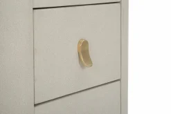 Toelette Trucco > Dmora Toeletta moderna porta trucchi 120x40x75h cm crema e oro - Apoteosi Oro, Bianco Crema