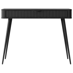 Toelette Trucco > Dmora Toeletta un Cassetto Materiale Struttura in Metallo 100x38x78h cm, Materiale Piano in Legno Nobilitato - Katerara Nero