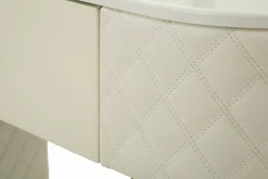 Toeletta shabby elegante 120x40x75h cm bianco e oro - Guidobono