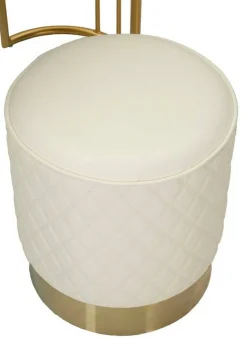 Toeletta shabby elegante 120x40x75h cm bianco e oro - Guidobono
