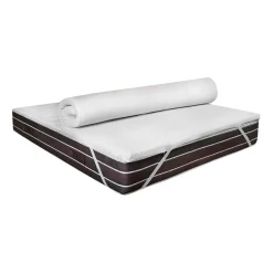 Topper Matrimoniali|Topper > Dmora Topper matrimoniale Andalu, 100% Made in Italy, 140x190xh5 cm Bianco