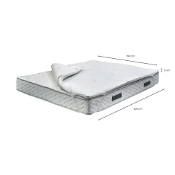 Topper matrimoniale Andalu, 100% Made in Italy, 160x200xh5 cm