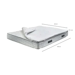 Topper piazza e mezza Adalpina, 100% Made in Italy, 120x200xh5 cm