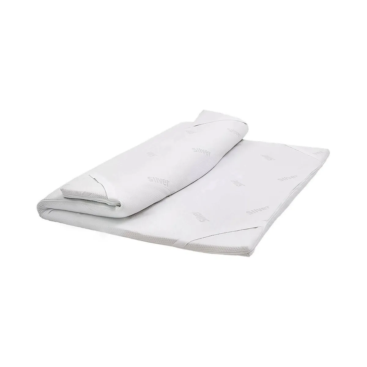 Topper|Topper Singoli > Dmora Topper singolo Elga, 100% Made in Italy, 80x190xh5 cm Bianco