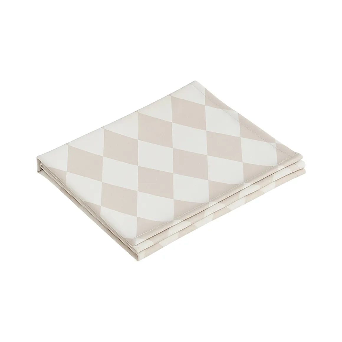 Tovaglia quadrata no stiro 140x140 cm, tortora e bianco - Acrobata - By Sarah Balivo