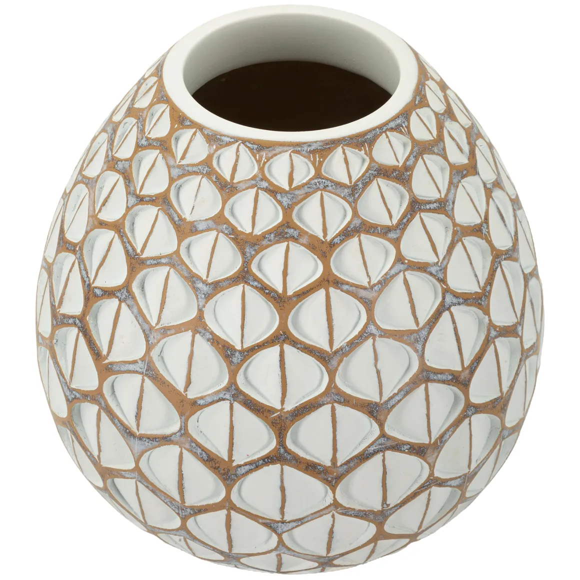 Vaso Beige Bianco Crema Colore Struttura Bianco Diametro 10.5 cm, Sfumatura Colore Struttura Crema - Bareti