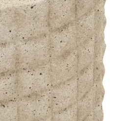 Oggettistica > Dmora Vaso Finitura Effetto Sabbia Diametro 18 cm, - Fatenoti Beige
