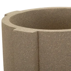 Oggettistica > Dmora Vaso Finitura Geometrica, - Fato Beige