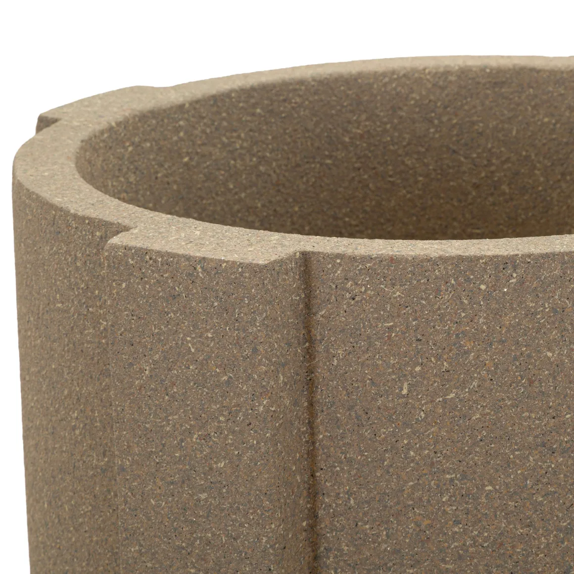 Oggettistica > Dmora Vaso Finitura Geometrica, - Fato Beige
