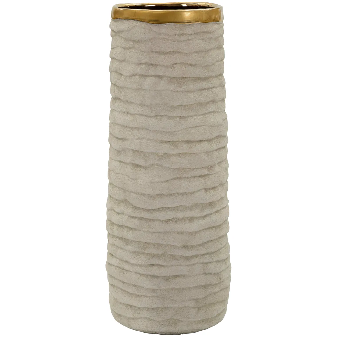 Vaso Beige oro Finitura Naturale Colore Struttura oro, - Fasezaha