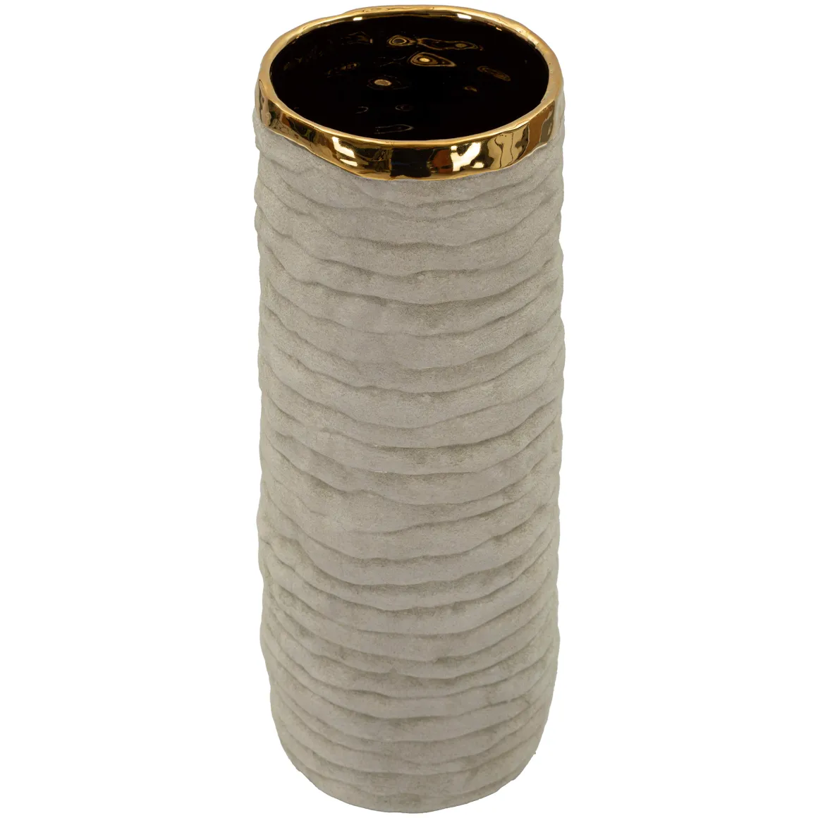 Vaso Beige oro Finitura Naturale Colore Struttura oro, - Fasezaha