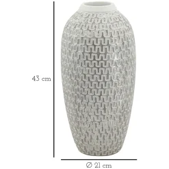 Vaso Bianco Argento Colore Struttura Argento Diametro 7 cm, - Elian