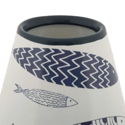 Vaso Bianco blu Disegni con Pesci Colore Struttura blu, - Verra