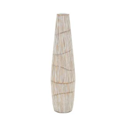Oggettistica > Dmora Vaso Bianco Crema Beige Colore Struttura Beige Diametro 6 cm, Sfumatura Colore Struttura Crema - Dadalelo Beige, Bianco Crema
