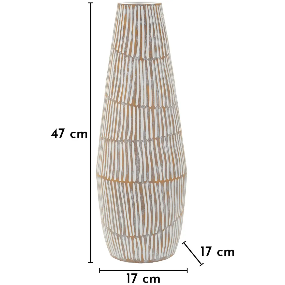 Vaso Bianco Crema Beige Colore Struttura Beige Diametro 6 cm, Sfumatura Colore Struttura Crema - Padsto