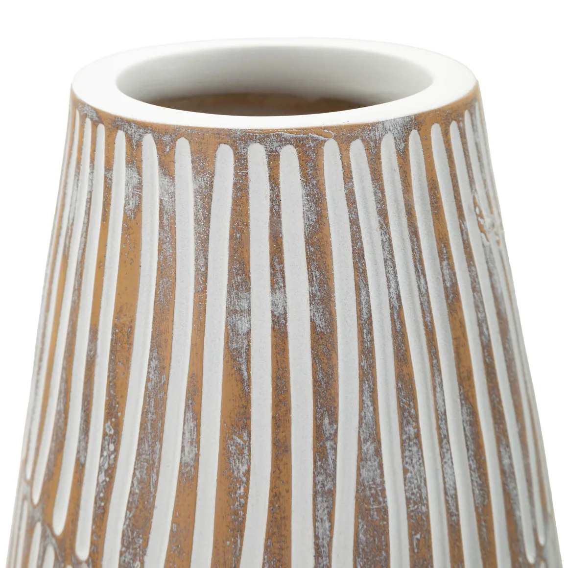Vaso Bianco Crema Beige Colore Struttura Beige Diametro 6 cm, Sfumatura Colore Struttura Crema - Padsto
