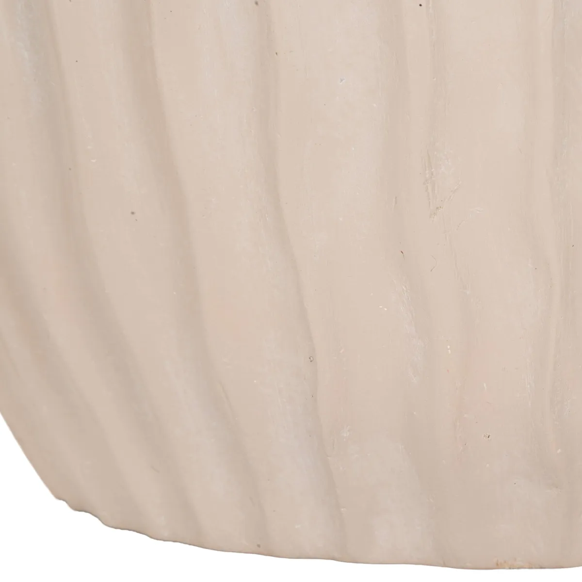 Oggettistica > Dmora Vaso Finitura Scanalata Diametro 16 cm, Sfumatura Colore Struttura Crema - Pangni Bianco Crema
