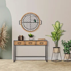 Oggettistica > Dmora Vaso Bianco Crema Nero set 2 Vasi, Portavasi Rimovibili Colore Struttura Nero, Diametro Vaso Grande: 20, Vaso Piccolo: 18 cm - Sisimi Nero, Bianco Crema