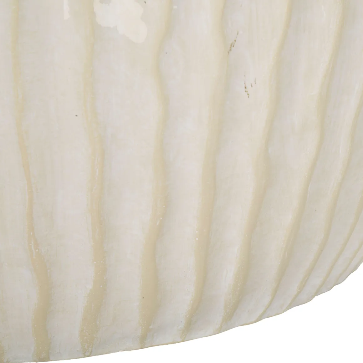 Oggettistica > Dmora Vaso Texture Irregolare Diametro 15.5 cm, Sfumatura Colore Struttura Crema - Famo Bianco Crema