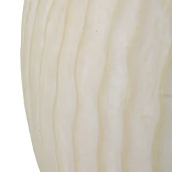 Oggettistica > Dmora Vaso Texture Irregolare Diametro 15.5 cm, Sfumatura Colore Struttura Crema - Famo Bianco Crema