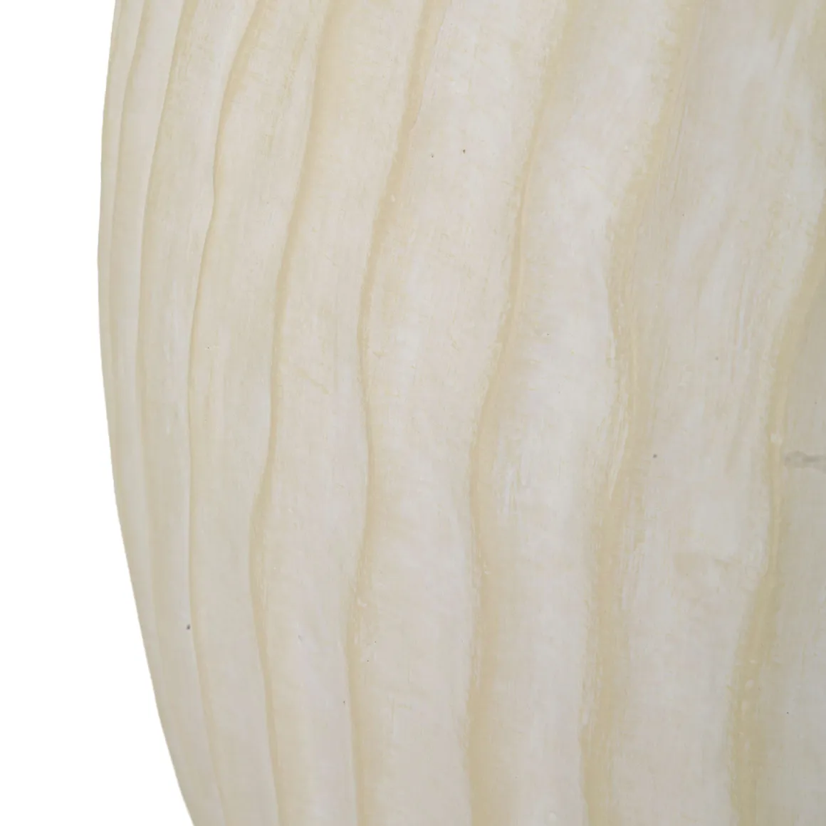 Oggettistica > Dmora Vaso Texture Irregolare Diametro 15.5 cm, Sfumatura Colore Struttura Crema - Famo Bianco Crema
