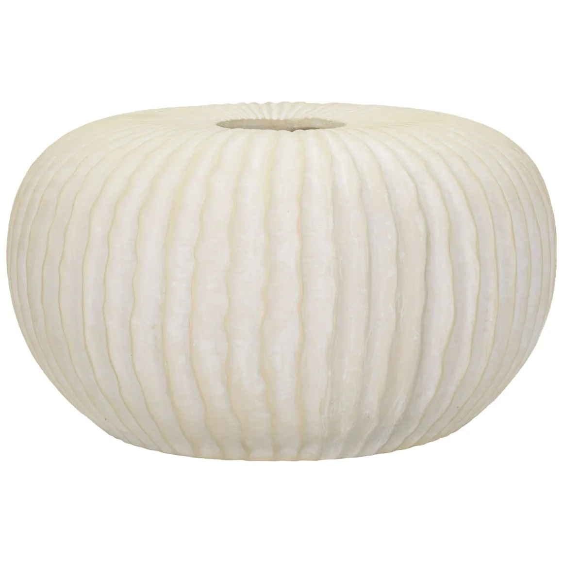 Vaso Bianco Crema Texture Irregolare Diametro 9.5 cm, Sfumatura Colore Struttura Crema - Famimiso