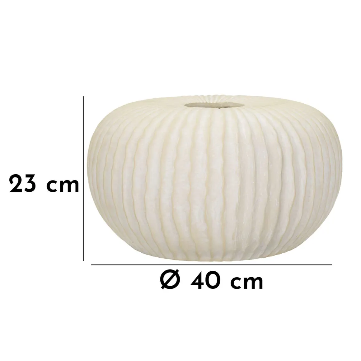 Vaso Bianco Crema Texture Irregolare Diametro 9.5 cm, Sfumatura Colore Struttura Crema - Famimiso