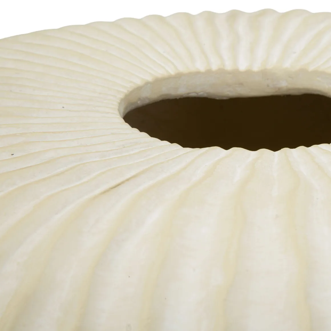 Vaso Bianco Crema Texture Irregolare Diametro 9.5 cm, Sfumatura Colore Struttura Crema - Famimiso