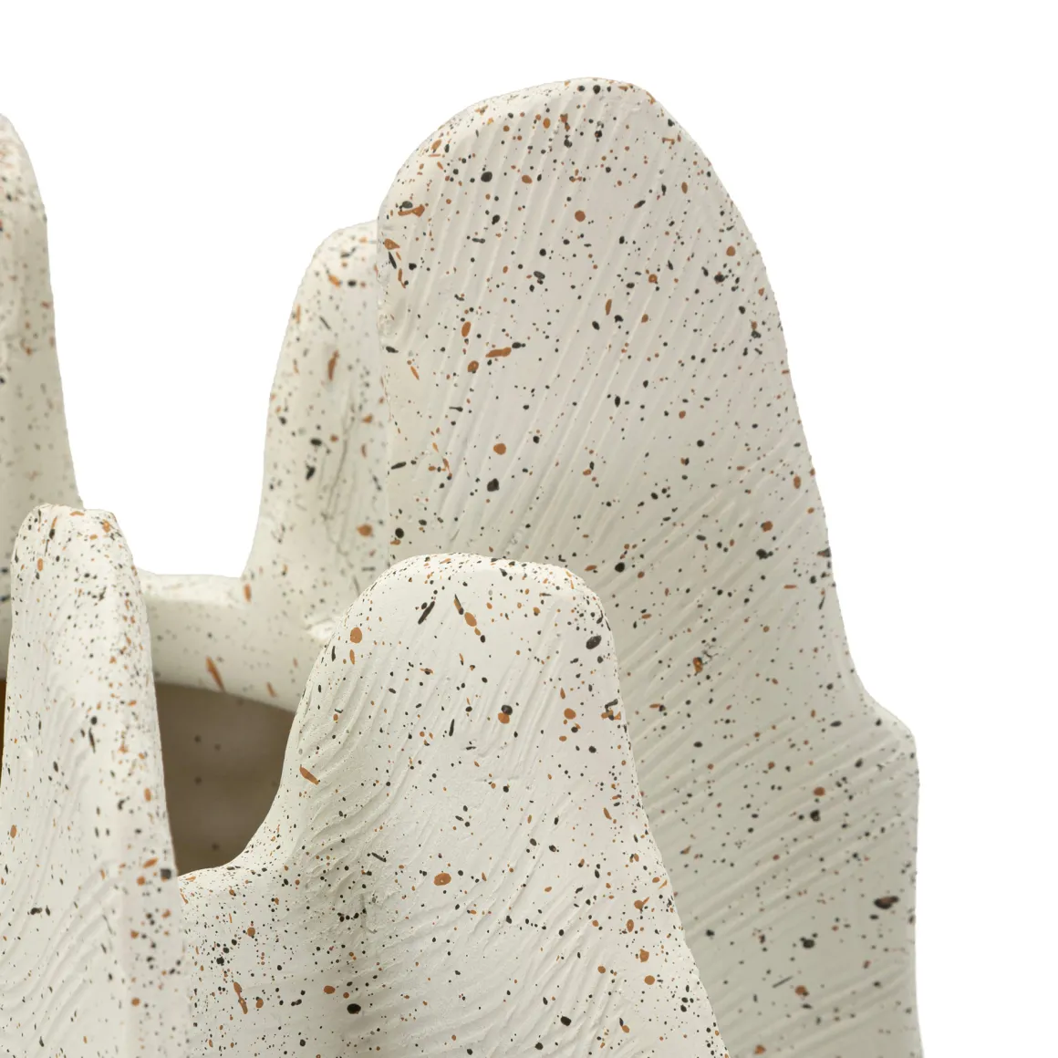 Vaso Bianco Marmo Effetto Marmo Diametro 9 cm, Sfumatura Colore Struttura Marmo - Dabatori