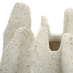 Vaso Bianco Marmo Effetto Marmo Diametro 9 cm, Sfumatura Colore Struttura Marmo - Dabatori