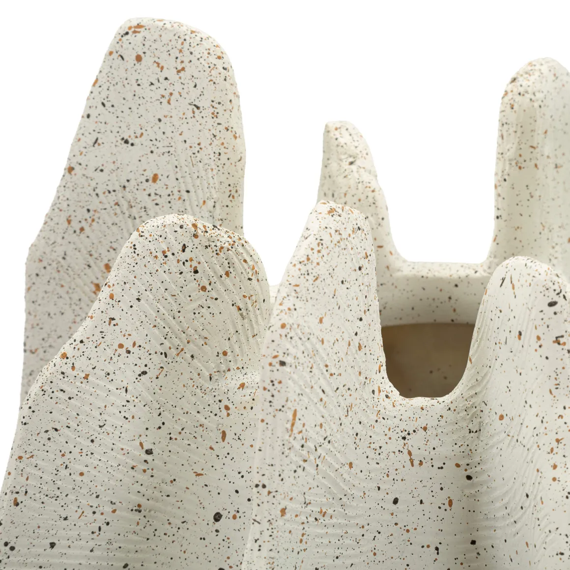 Vaso Bianco Marmo Effetto Marmo Diametro 9 cm, Sfumatura Colore Struttura Marmo - Dabatori