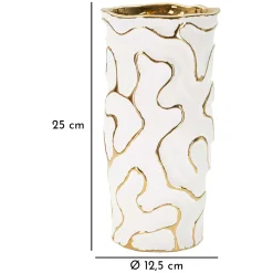 Vaso Bianco oro Colore Struttura oro, - Banisilo
