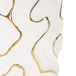 Vaso Bianco oro Colore Struttura oro, - Banisilo
