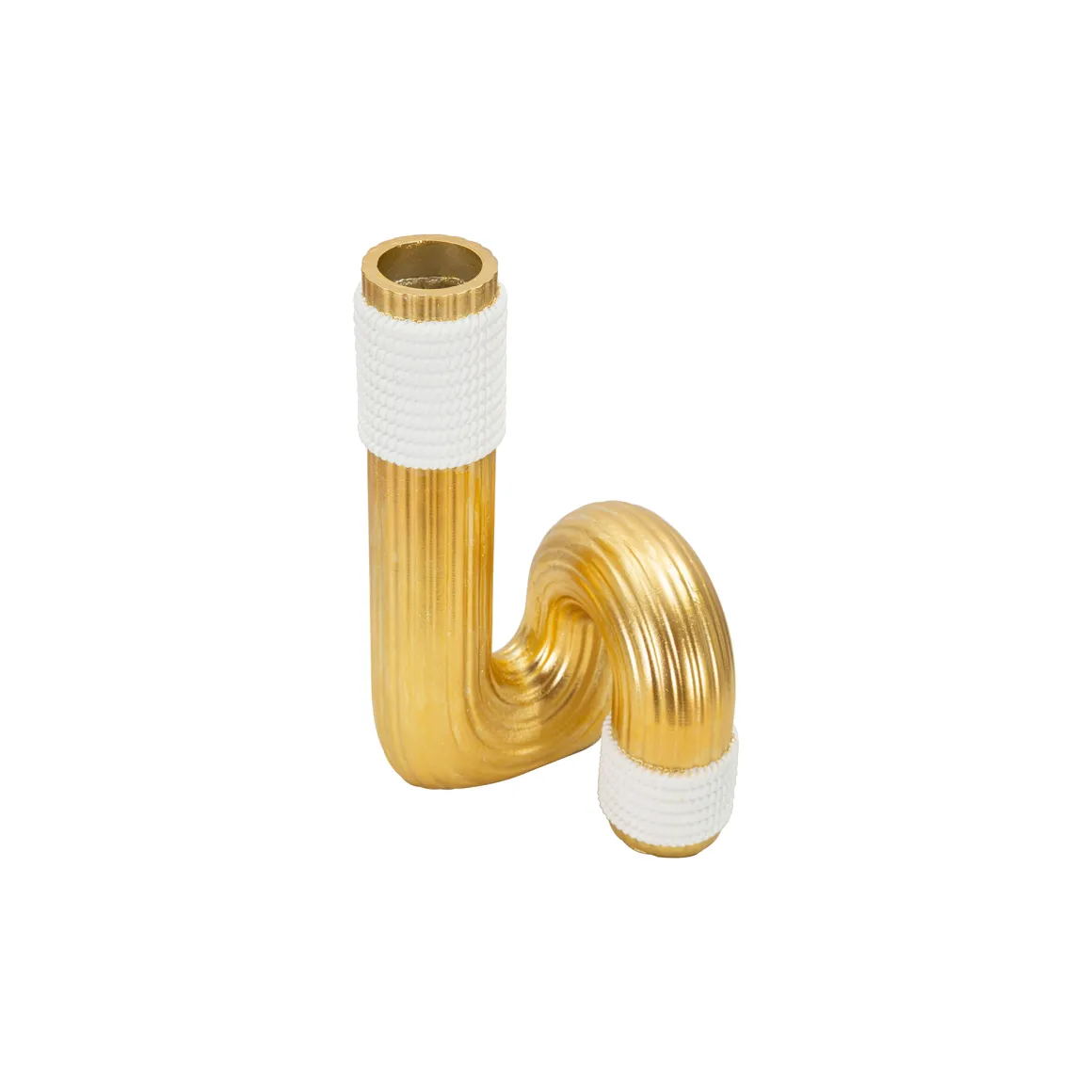 Vaso Bianco oro Colore Struttura oro, - Iria