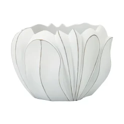 Vaso Bovezzo, 35x35 h24 cm, Bianco