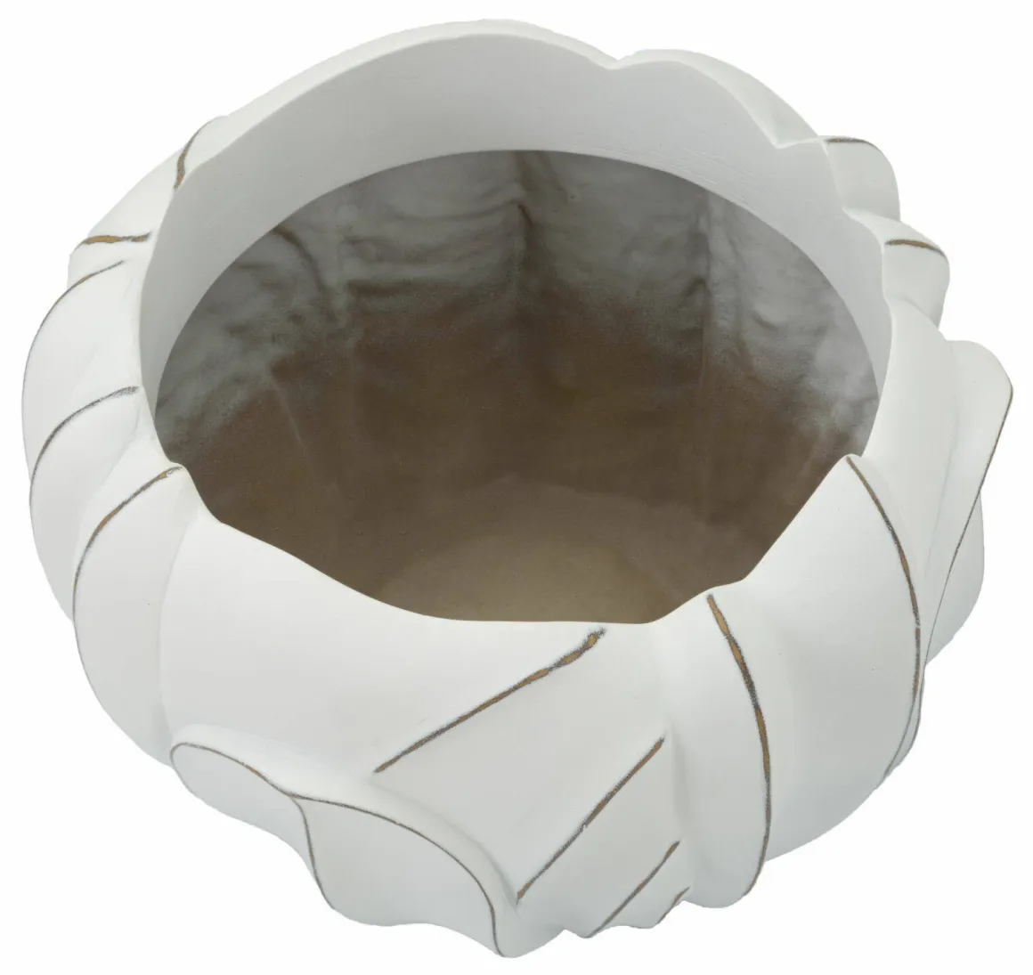 Vaso Bovezzo, 35x35 h24 cm, Bianco
