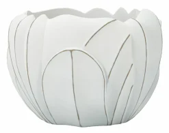 Vaso Bovezzo, 35x35 h24 cm, Bianco
