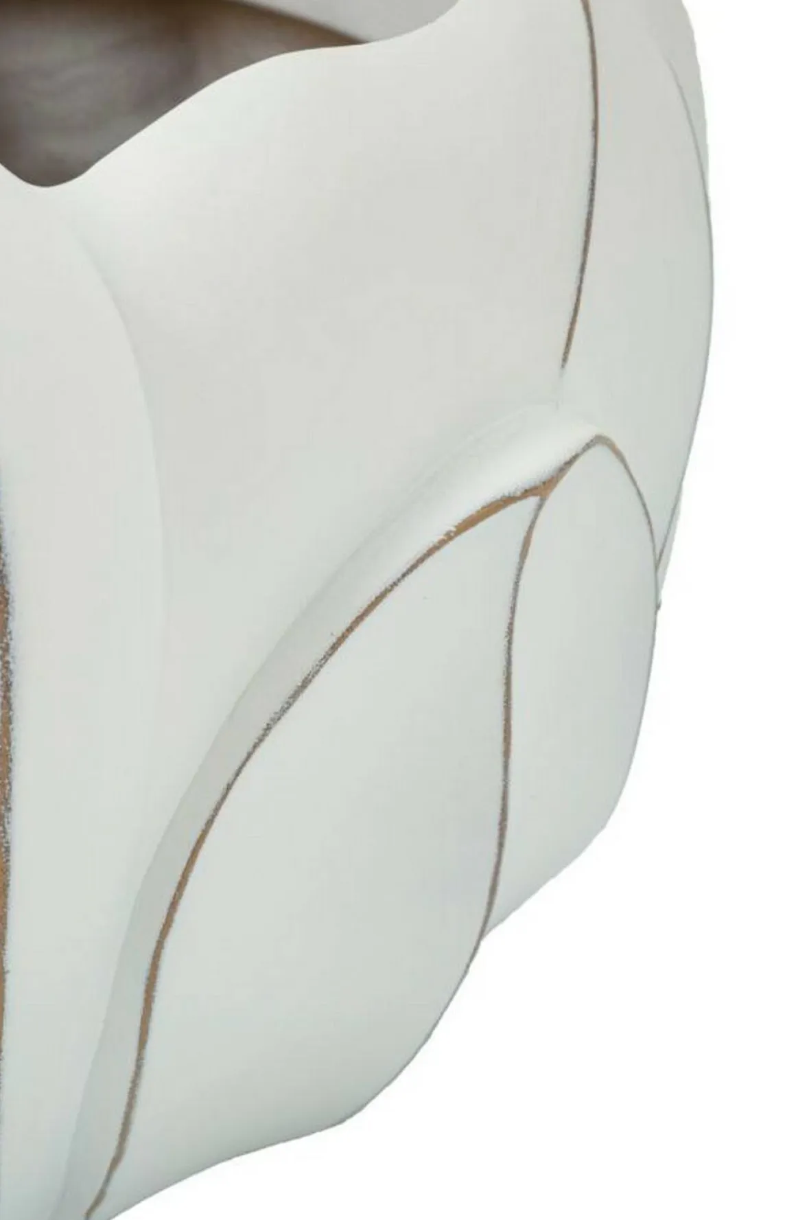 Vaso Bovezzo, 35x35 h24 cm, Bianco