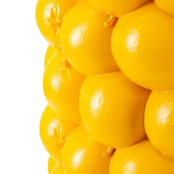 Vaso Giallo Disegni con Limoni Diametro 13.5 cm, - Bardo